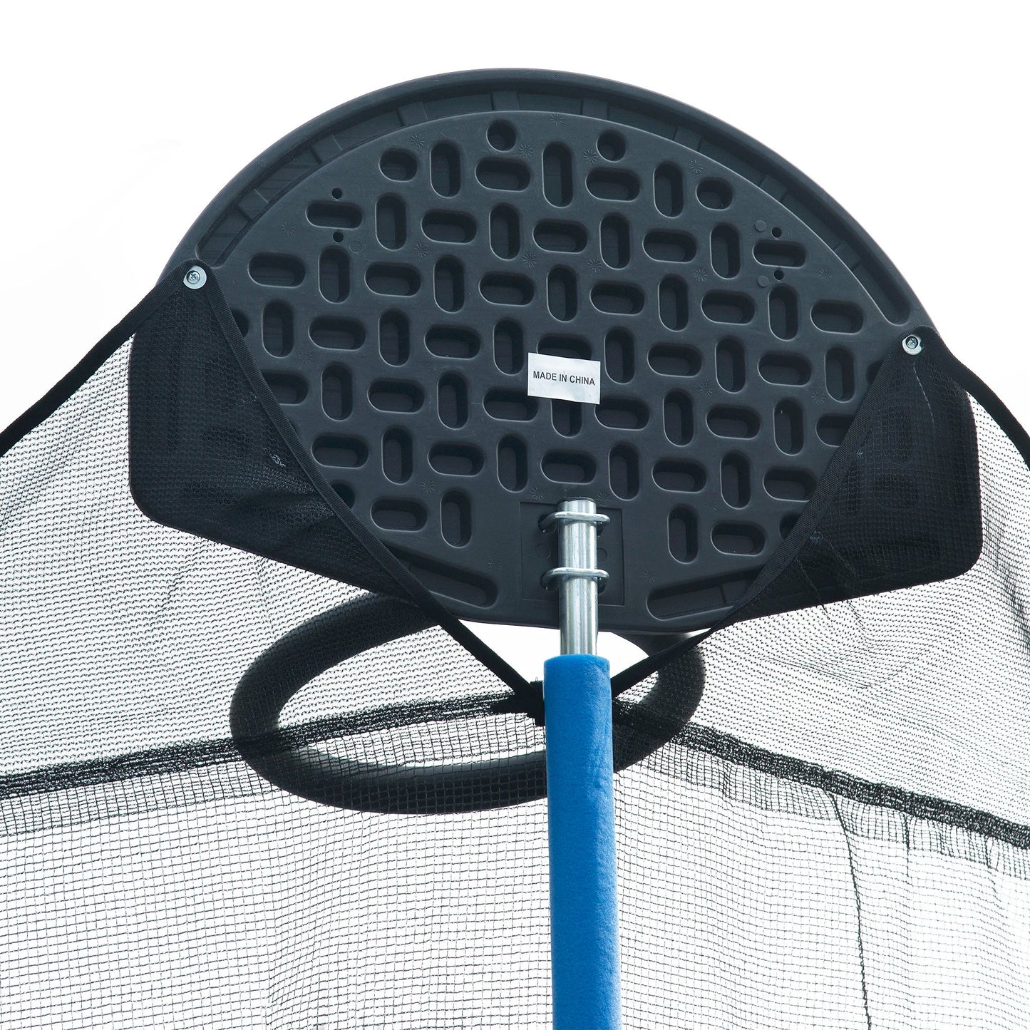 HiMISS Trampoline With Outdoor Enclosure Net Backboard And Ladder