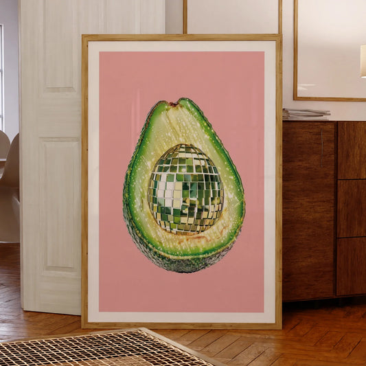 Disco Ball Avocado Wall Art Prints Canvas Painting Poster Picture For Living   Kids BedRoom Home Decor