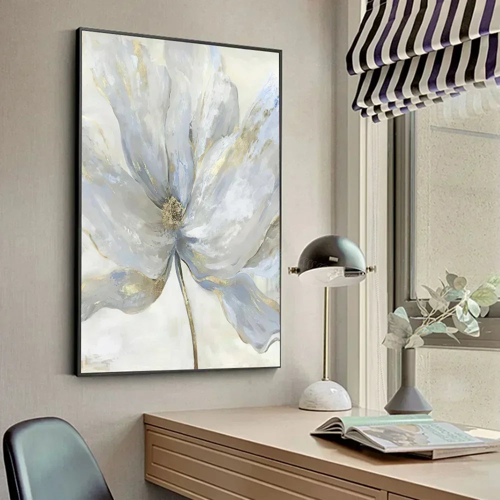 Scandinavian Golden Style Flower Nordic Art Poster Canvas Painting Wall Poster