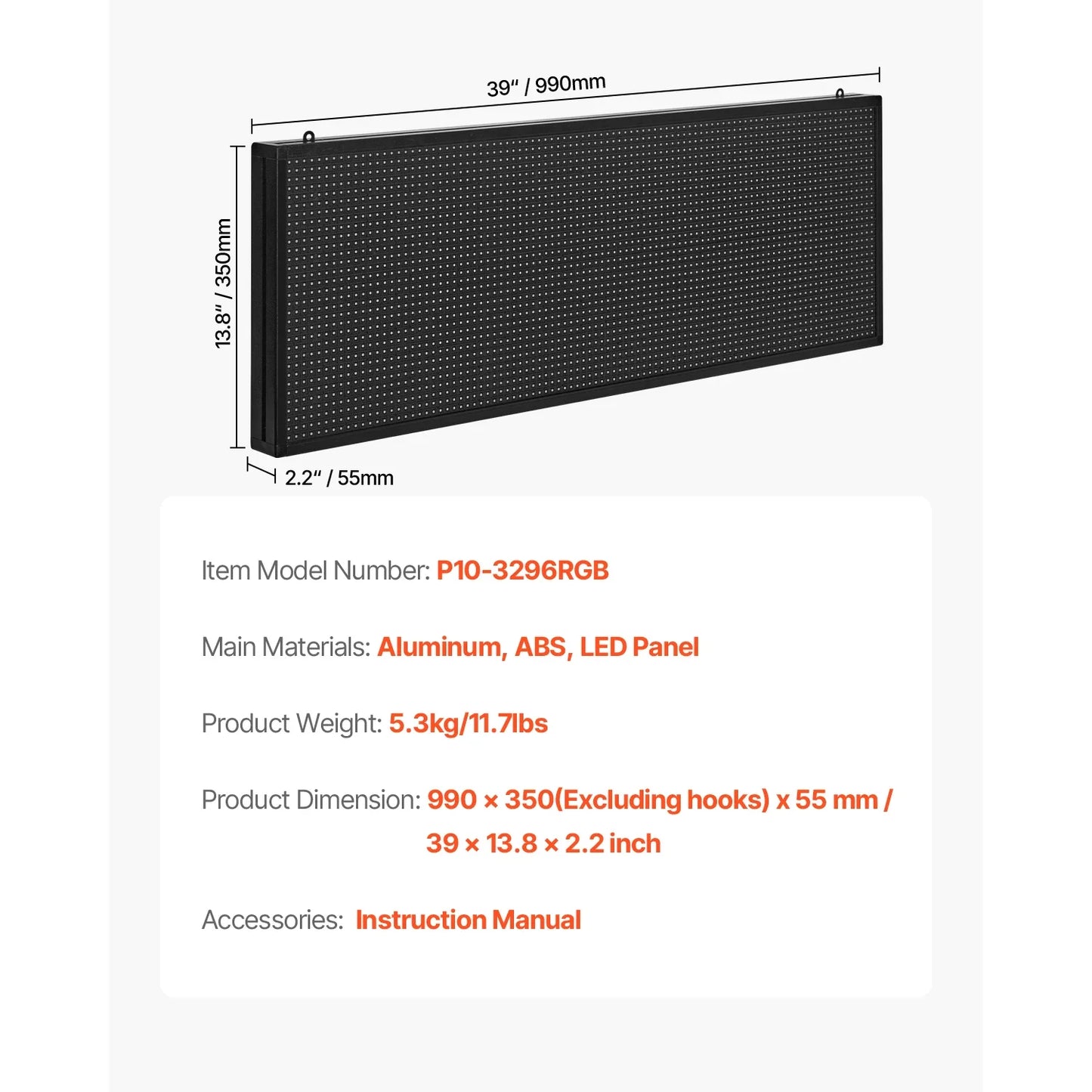SucceBuy Programmable LED Signboard With Digital Display Panel Advertising