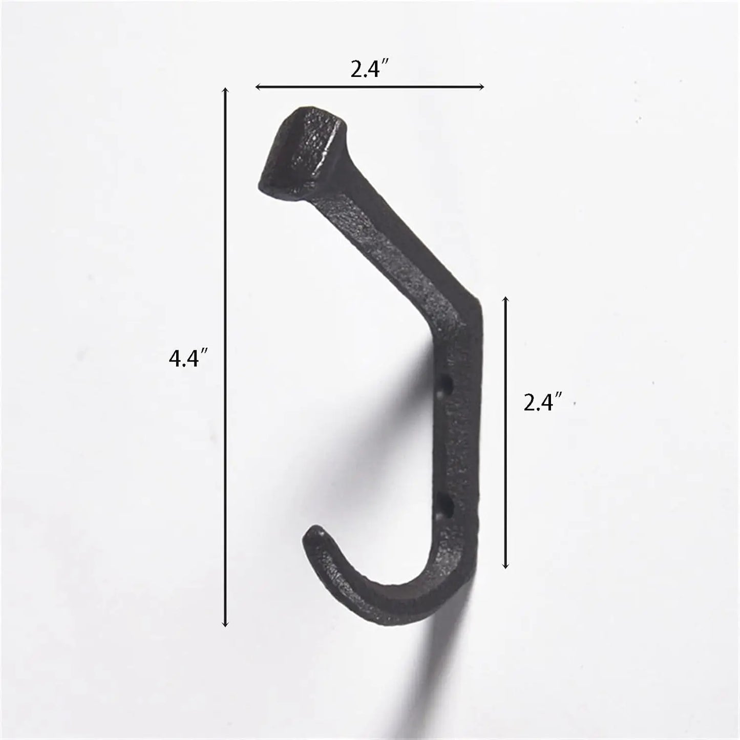Rustic Cast Iron Wall Mounted Coat Rack With Hooks