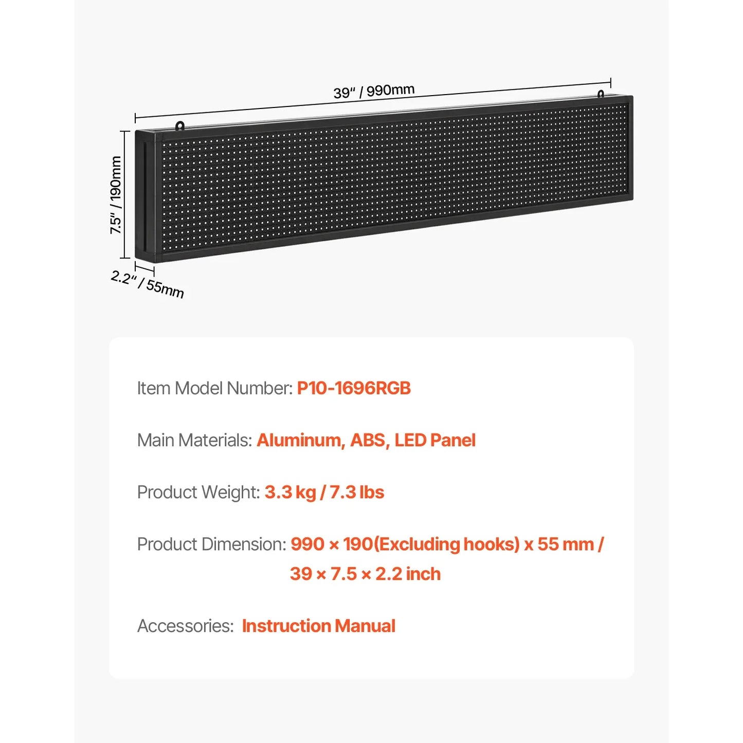 SucceBuy Programmable LED Signboard With Digital Display Panel Advertising