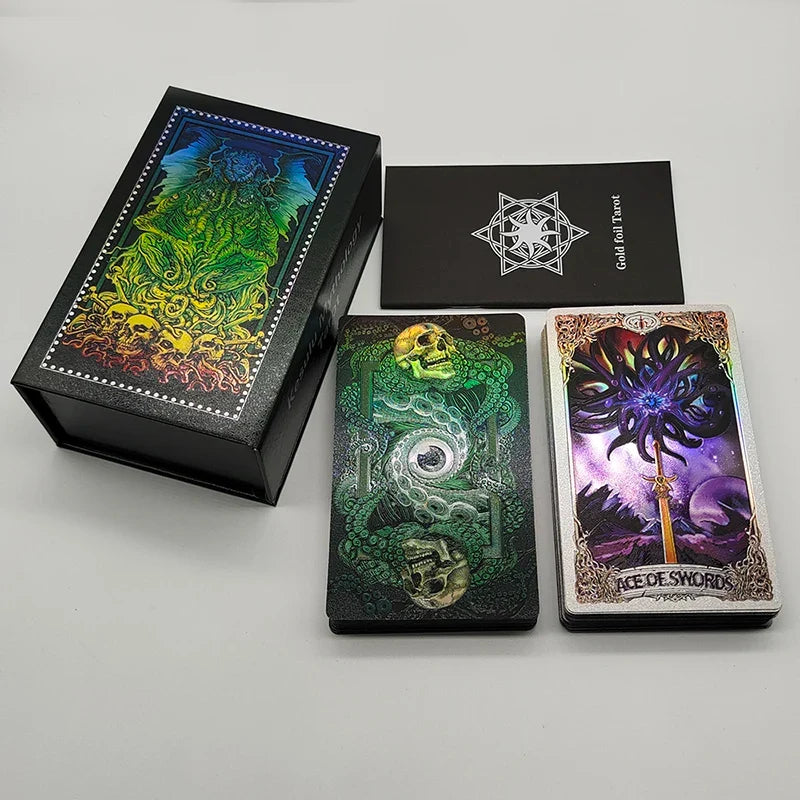 Third Generation Kesuru Gold Foil Tarot 3D Visual Effects Divination Cards With Laser Technology In Beautiful Gift Box