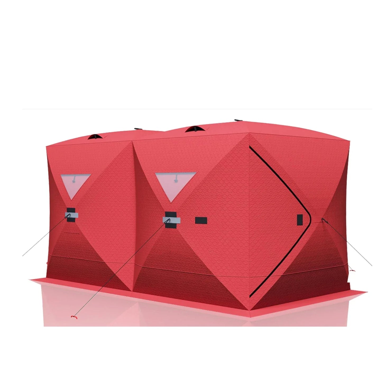 Insulated Pop Up Ice Fishing Tent Hub Style Windproof Shanty
