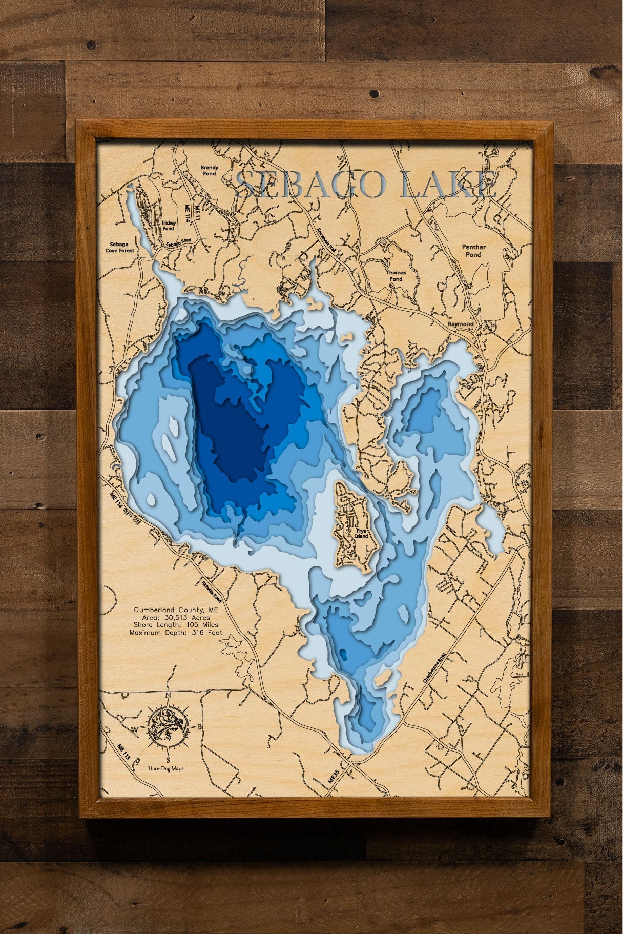 Sebago Lake in Cumberland County, Maine
