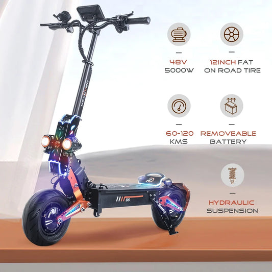 Obarter D5 Electric Scooter - 5000W, 70km/h Max Speed, Removable Battery