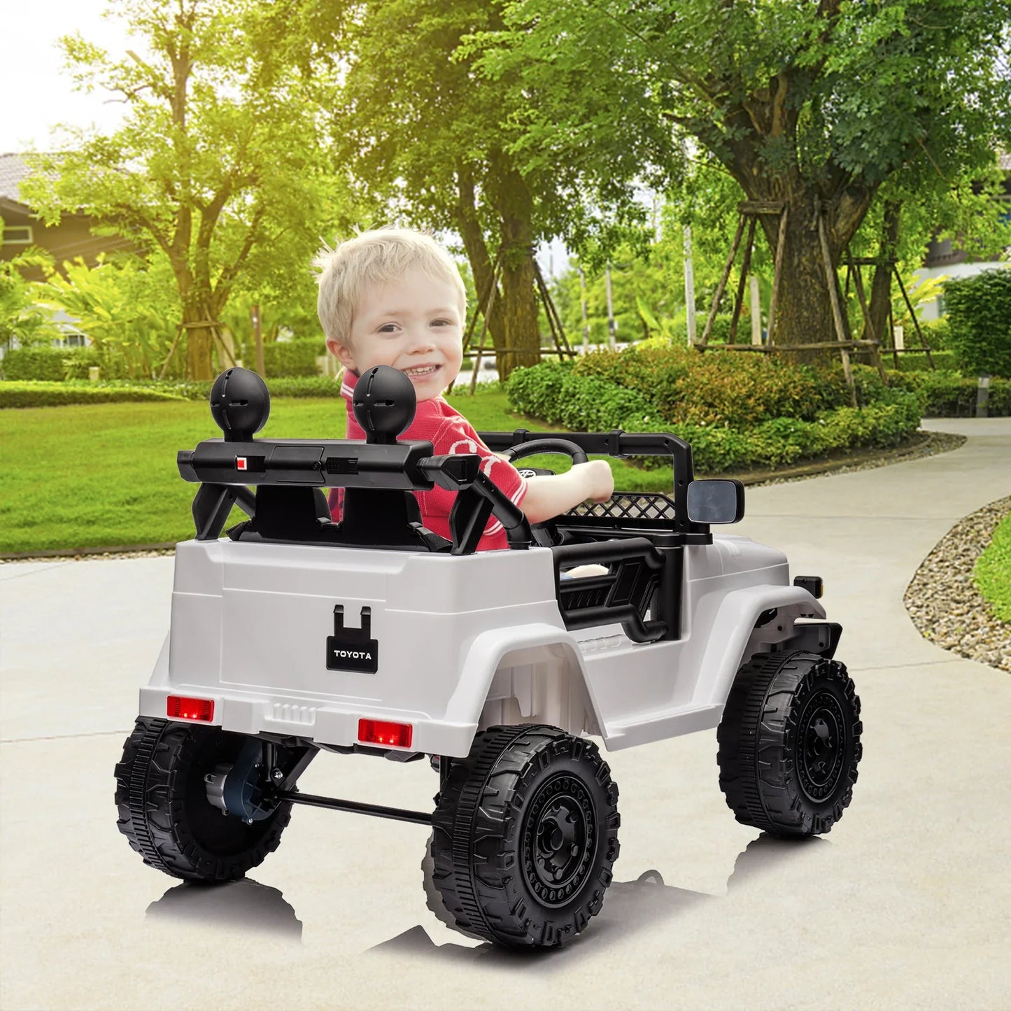 HiMISS 12V Electric Ride On Car Toy Truck For Kids With LED Lights