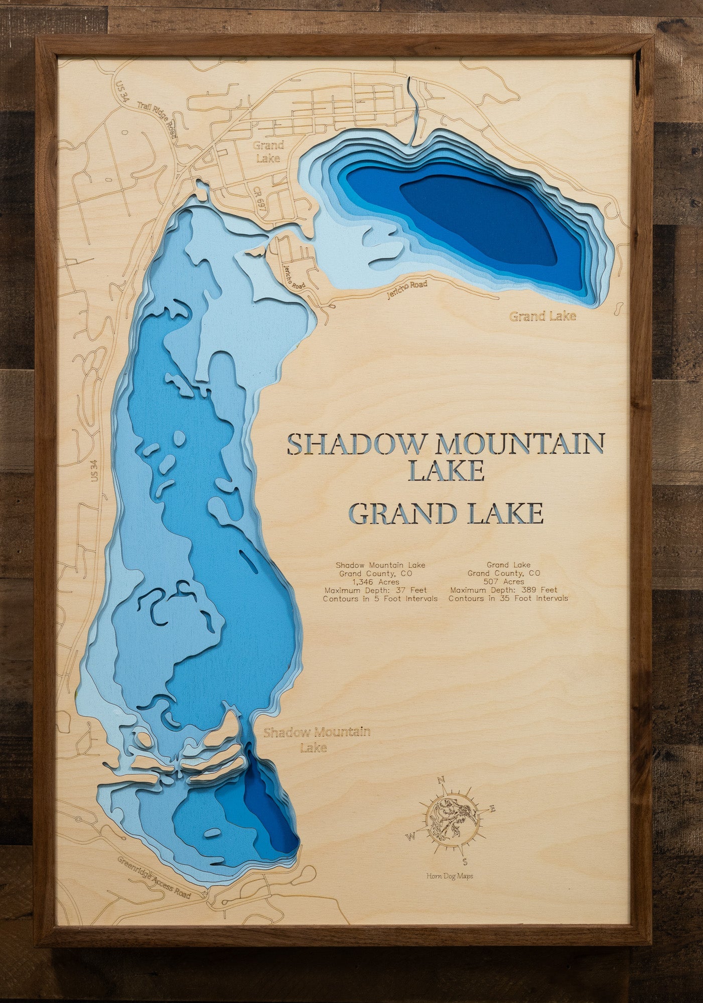 Shadow Mountain Lake and Grand Lake in Grand County, Colorado