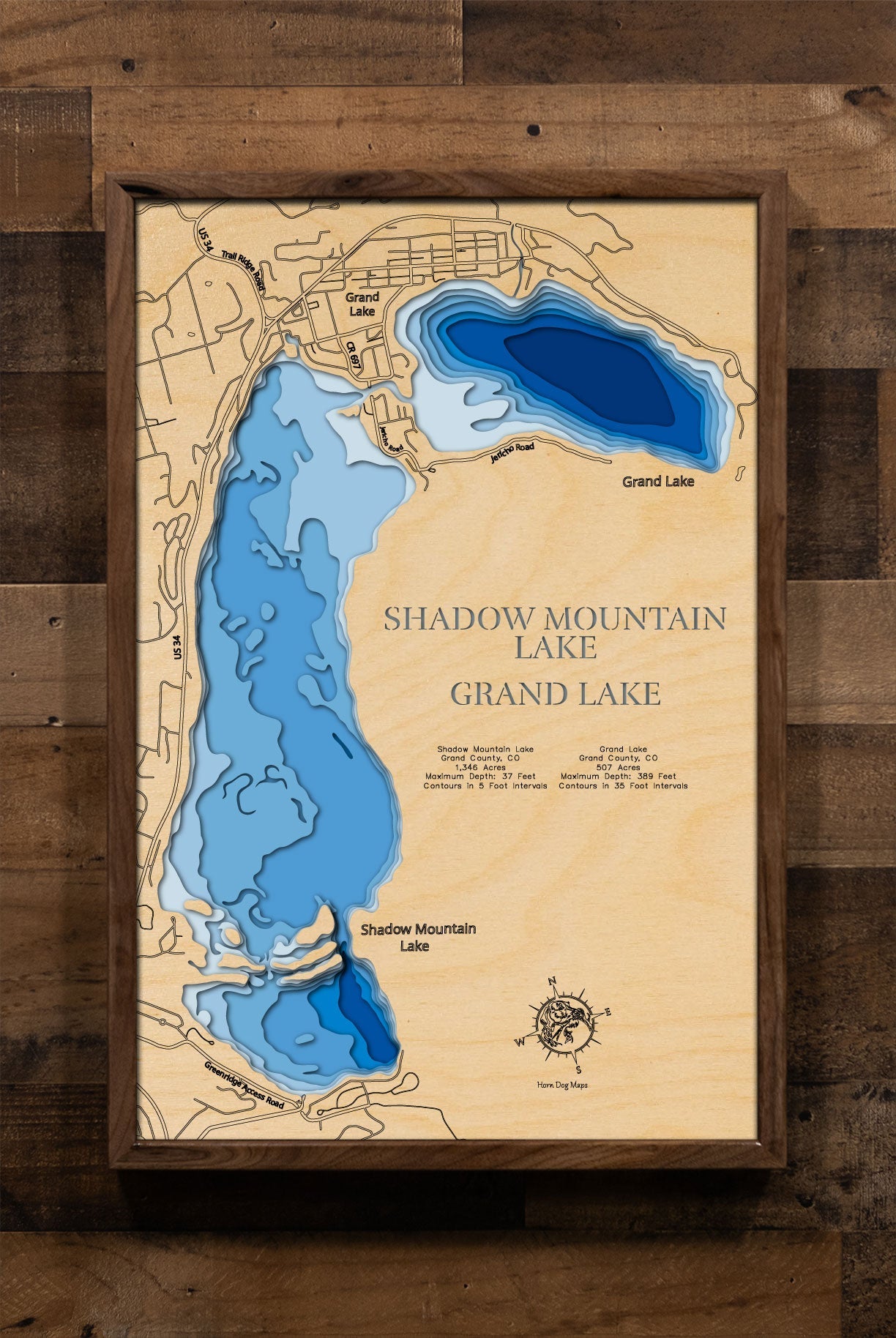 Shadow Mountain Lake and Grand Lake in Grand County, Colorado