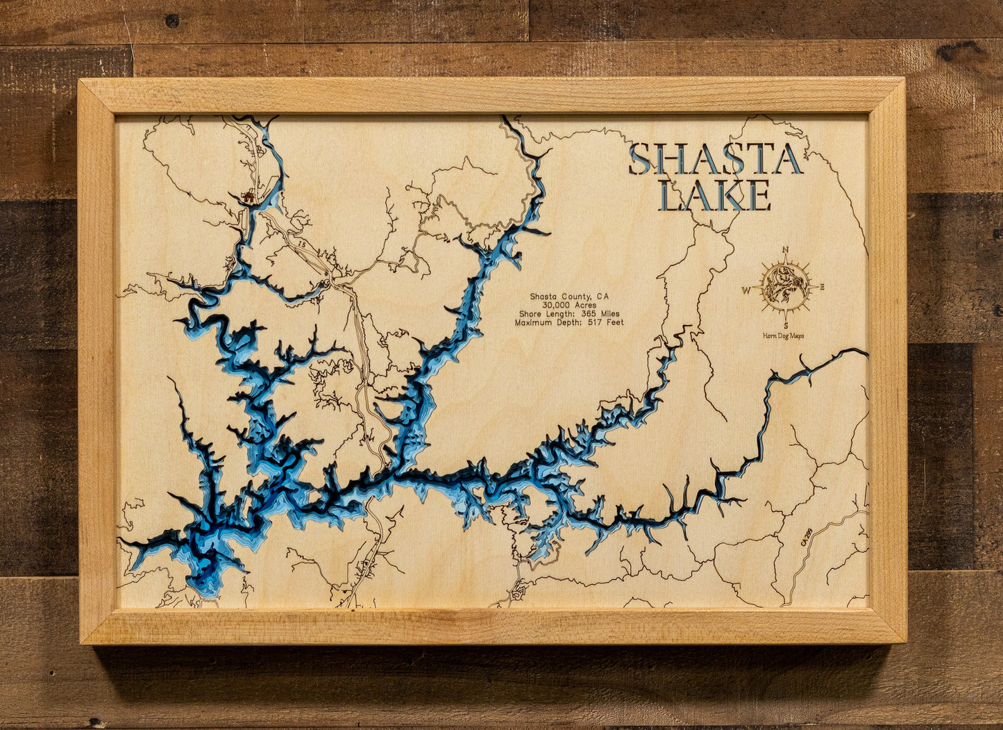 Lake Shasta in Shasta County, California