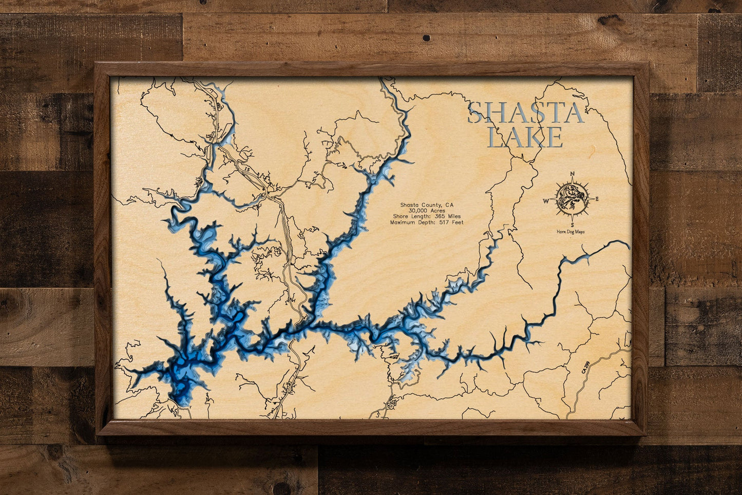 Lake Shasta in Shasta County, California