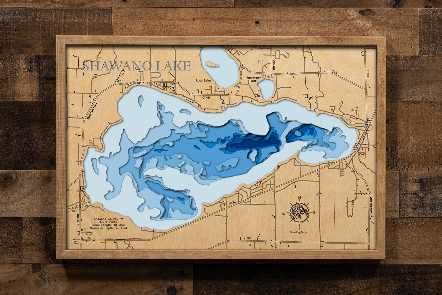 Shawano Lake in Shawano County, Wisconsin