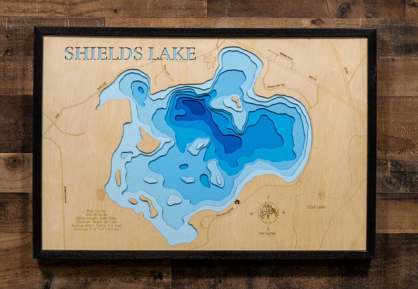 Shields Lake in Rice County, Minnesota