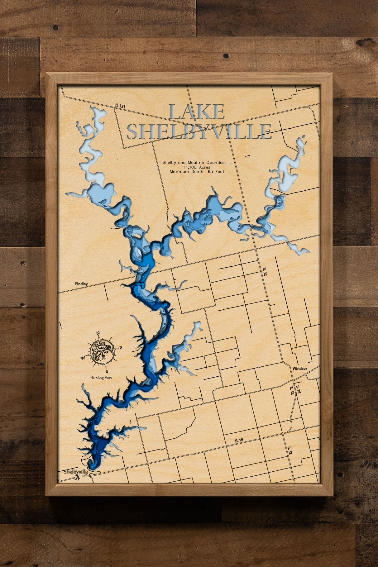 Shelbyville Lake in Shelby County, il