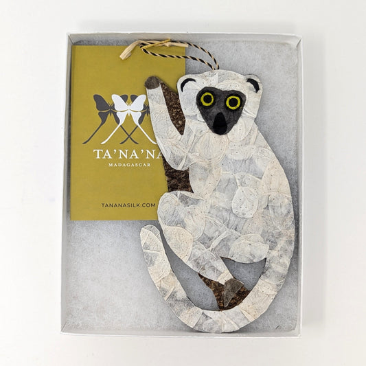 Silky Sifaka Lemur Ornament