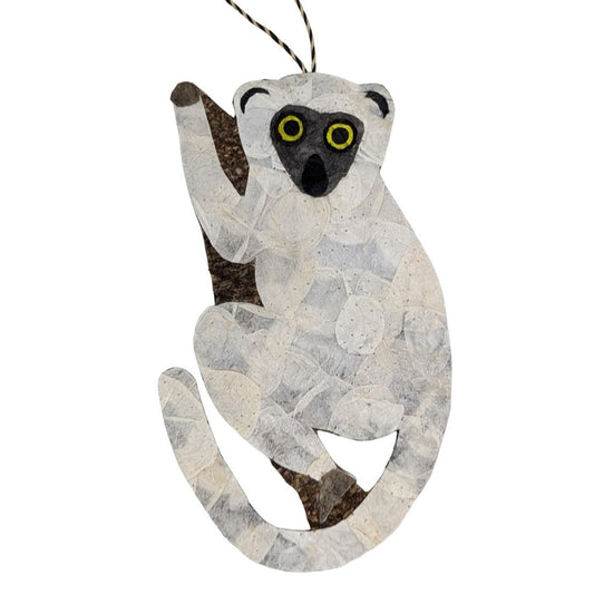 Silky Sifaka Lemur Ornament