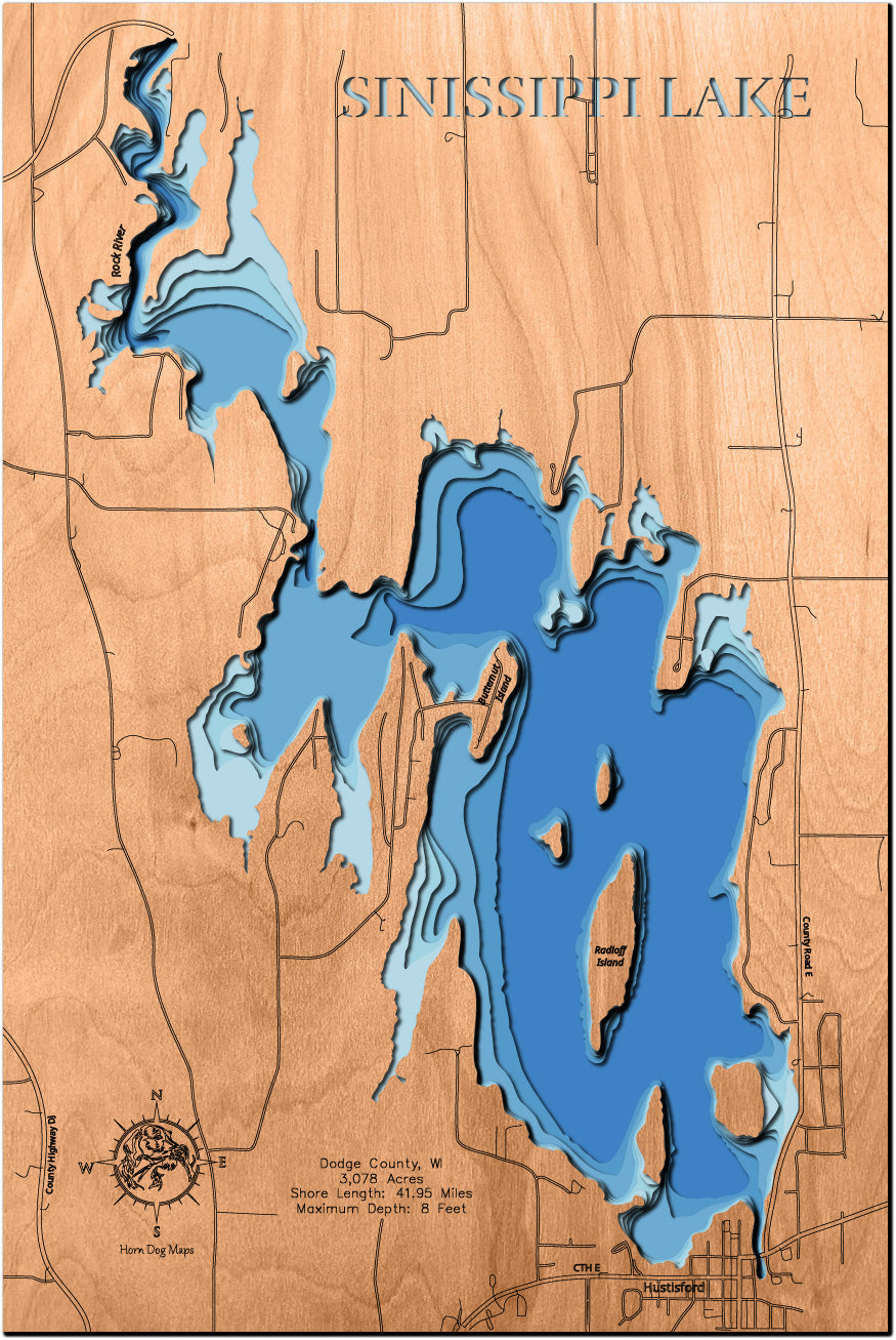 Sinissippi Lake in Dodge County, Wisconsin