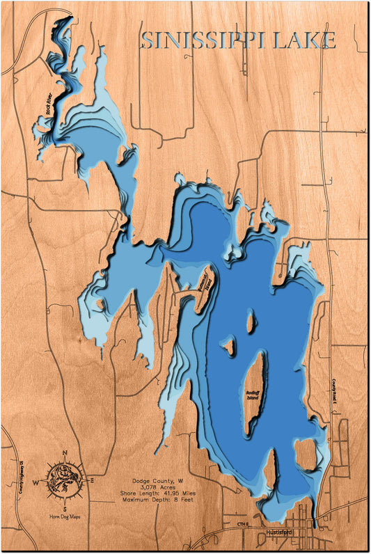 Sinissippi Lake in Dodge County, Wisconsin