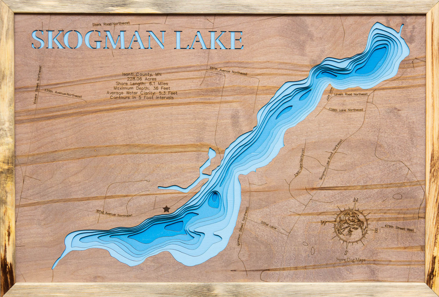 Skogman Lake in Isanti County, Minnesota