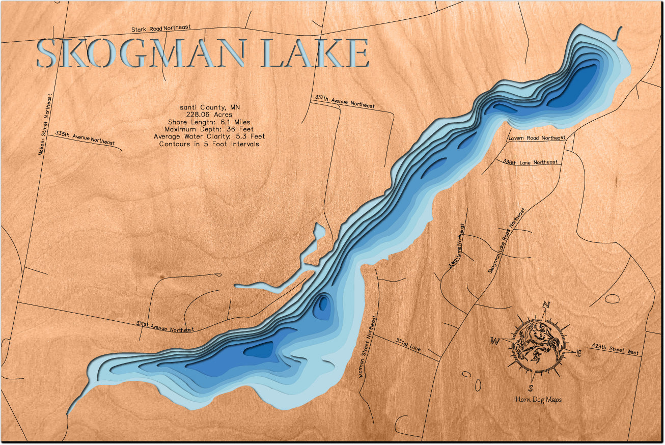 Skogman Lake in Isanti County, Minnesota