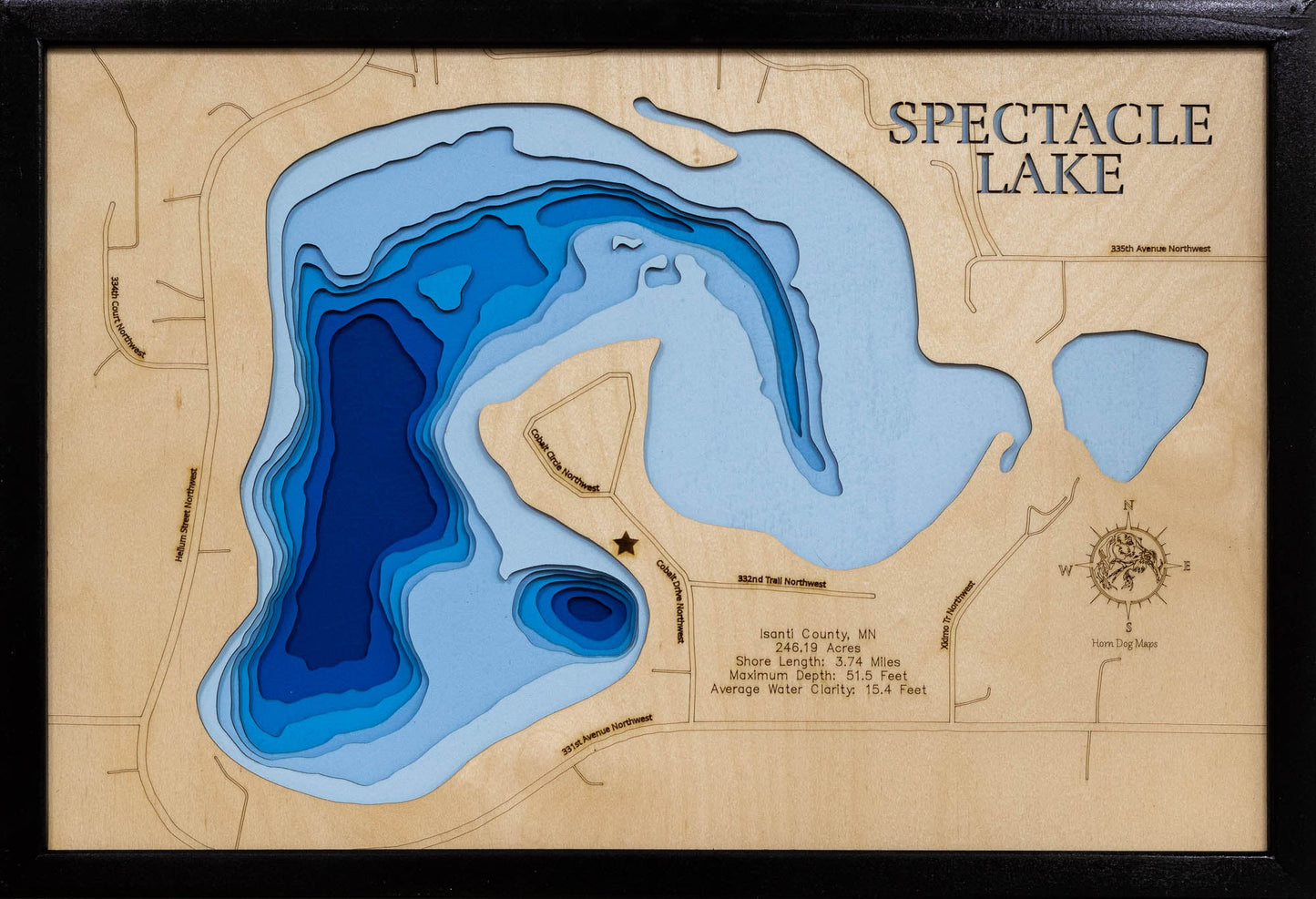 Spectacle Lake in Isanti County, Minnesota