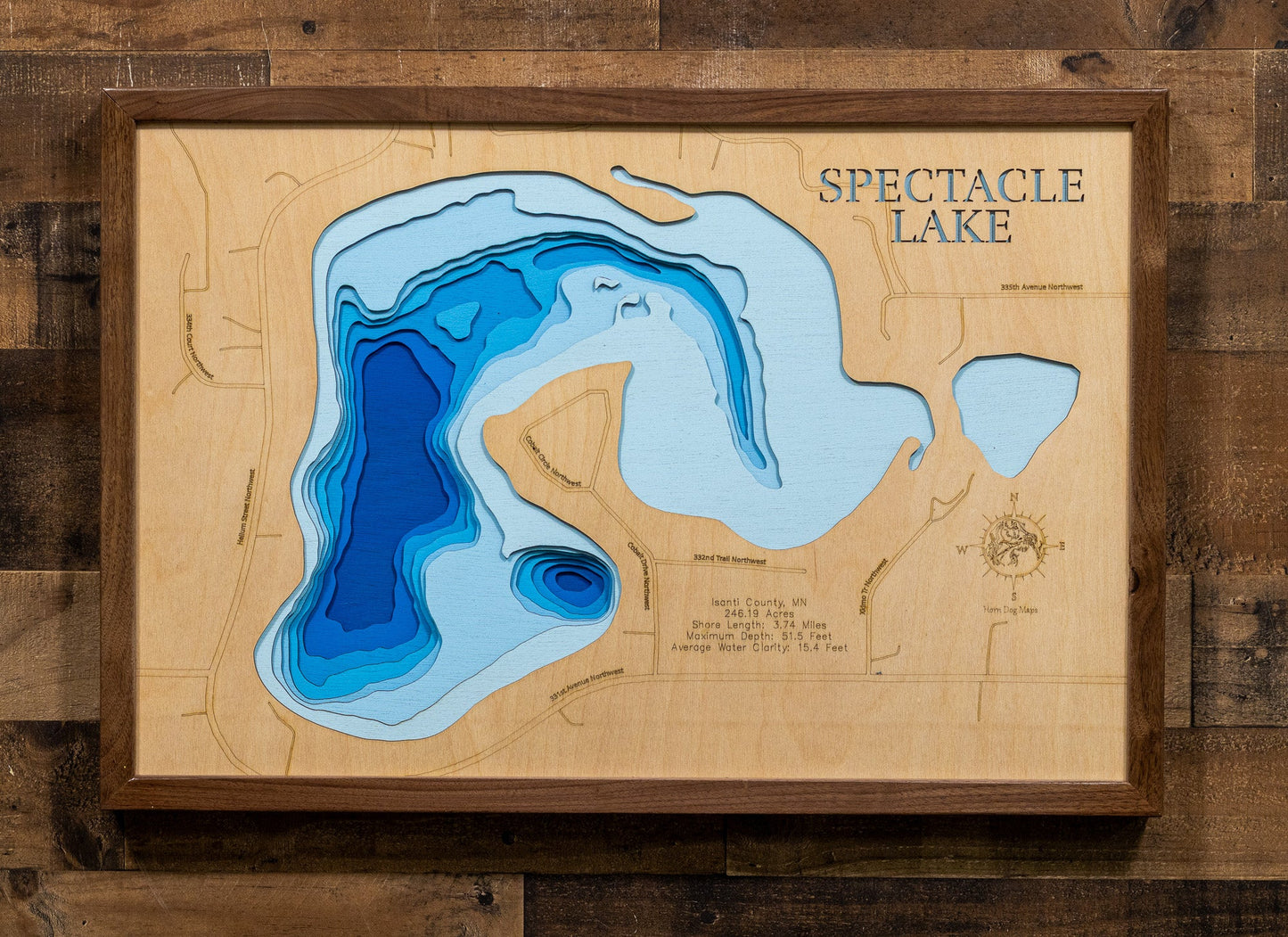 Spectacle Lake in Isanti County, Minnesota