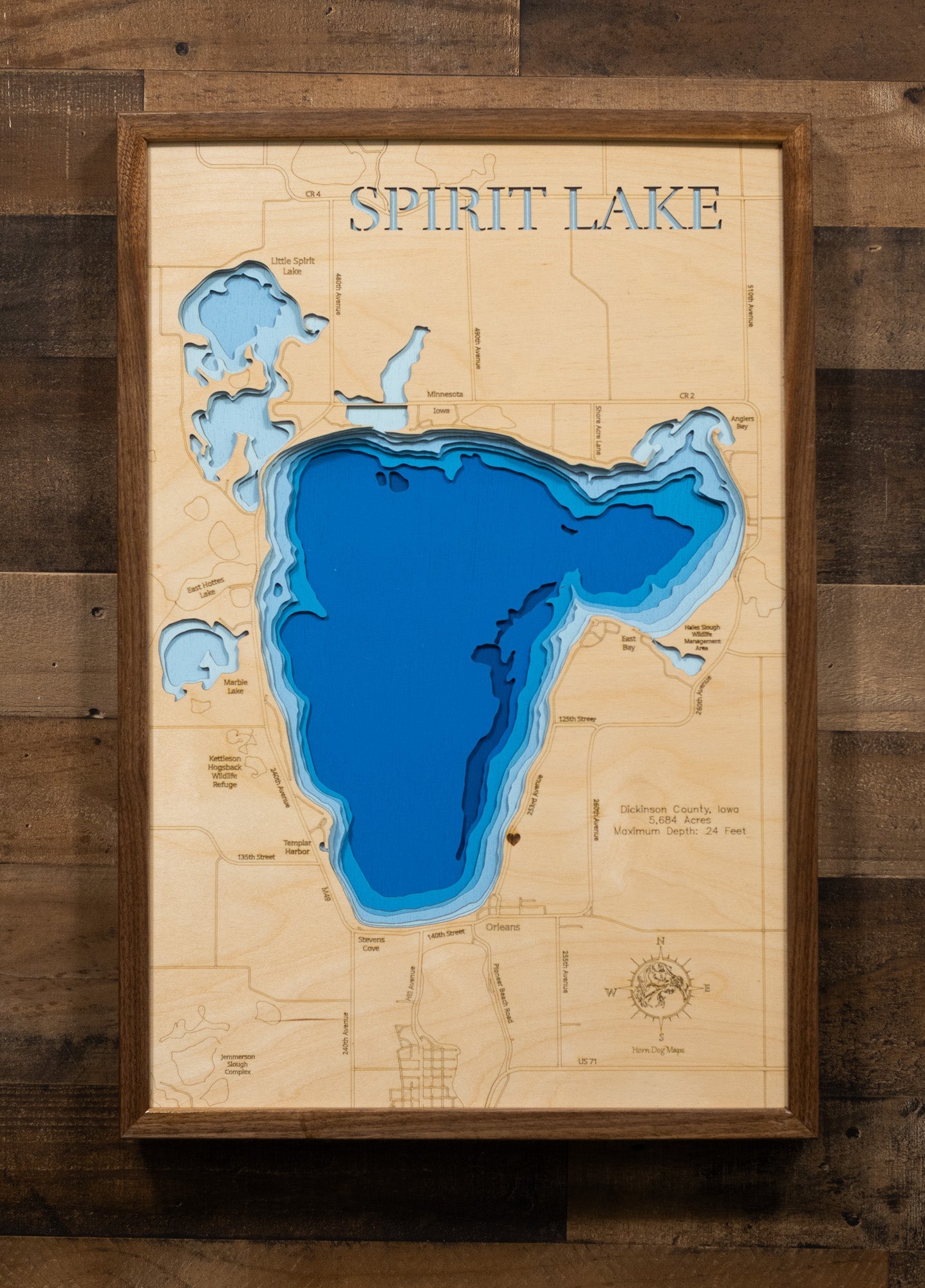 Spirit Lake in Dickinson County, Iowa