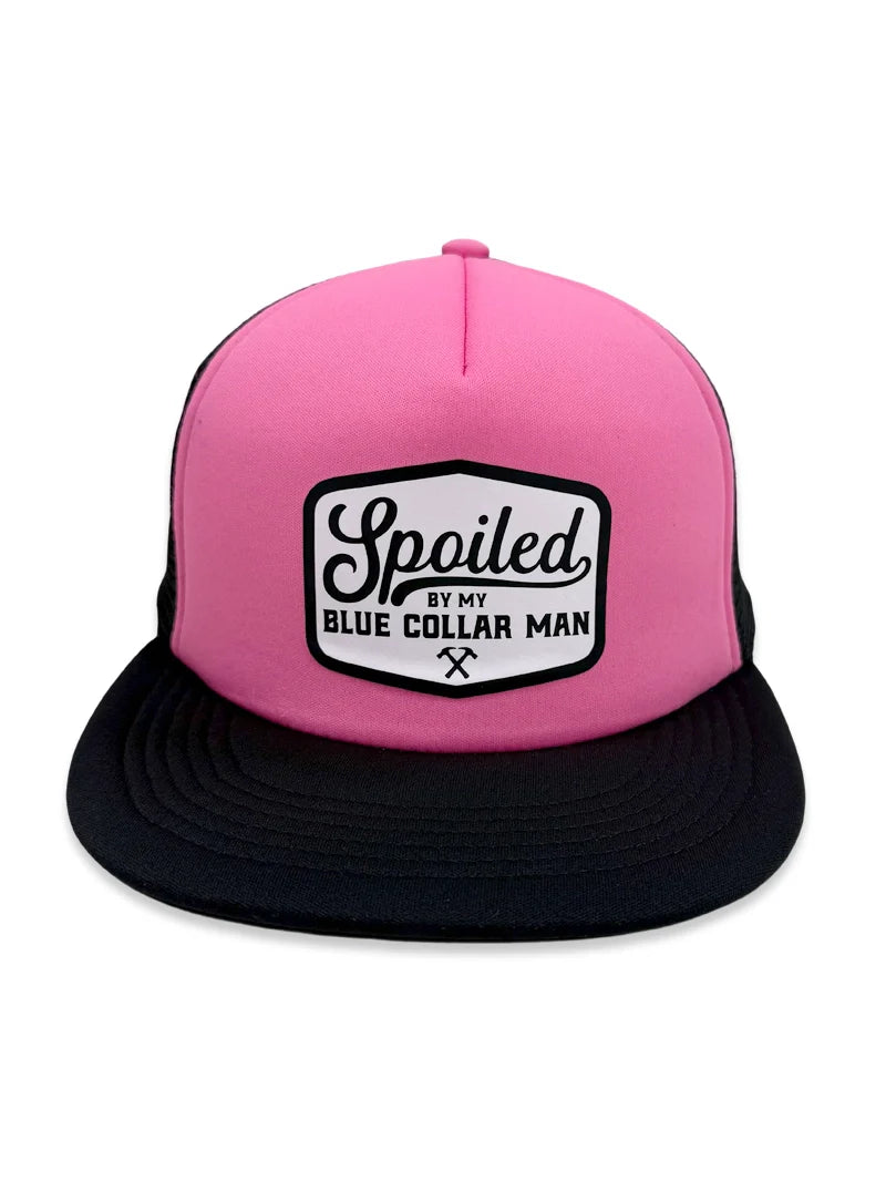 Spoiled By My Blue Collar Man Trucker Hat Collection by Luckless Outfitters