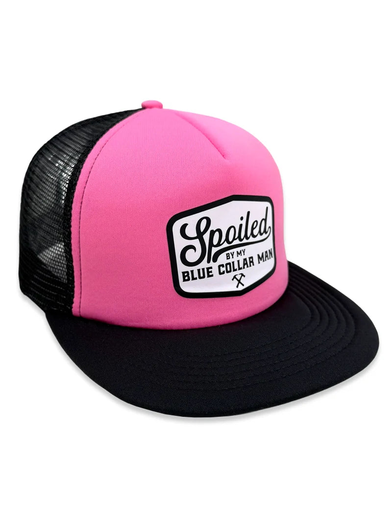 Spoiled By My Blue Collar Man Trucker Hat Collection by Luckless Outfitters