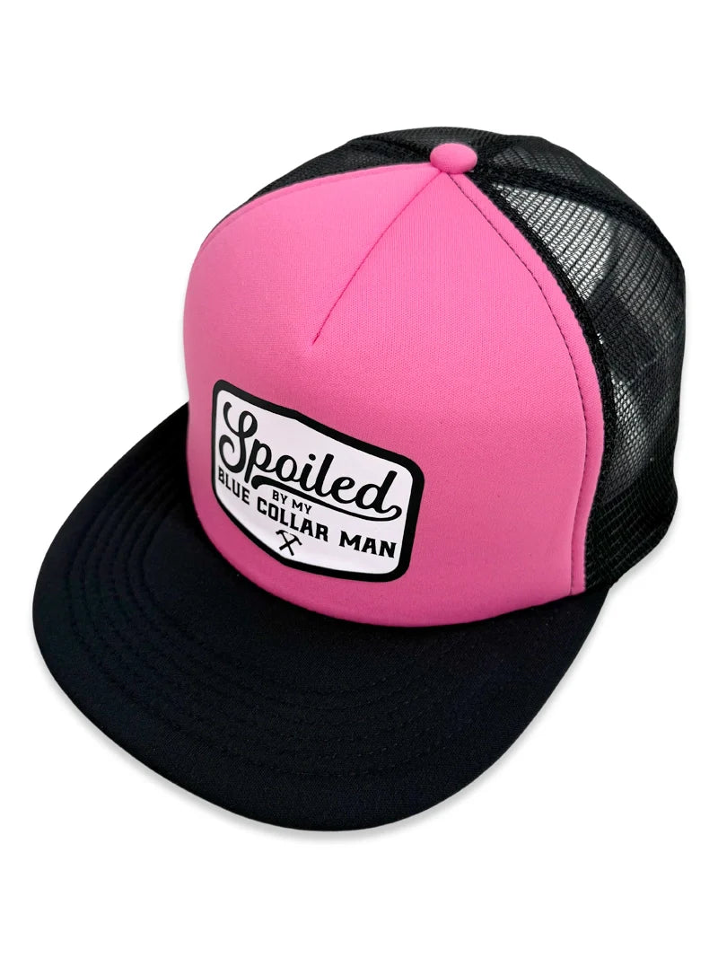 Spoiled By My Blue Collar Man Trucker Hat Collection by Luckless Outfitters