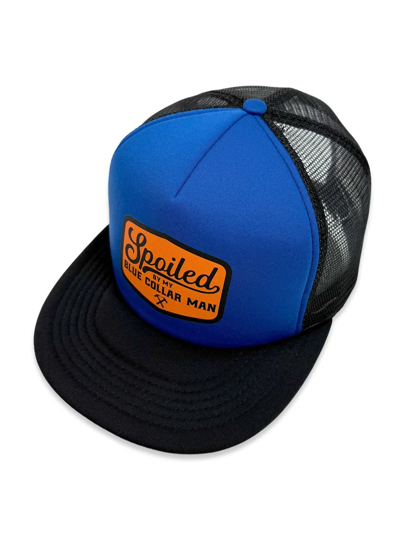 Spoiled By My Blue Collar Man Trucker Hat Collection by Luckless Outfitters