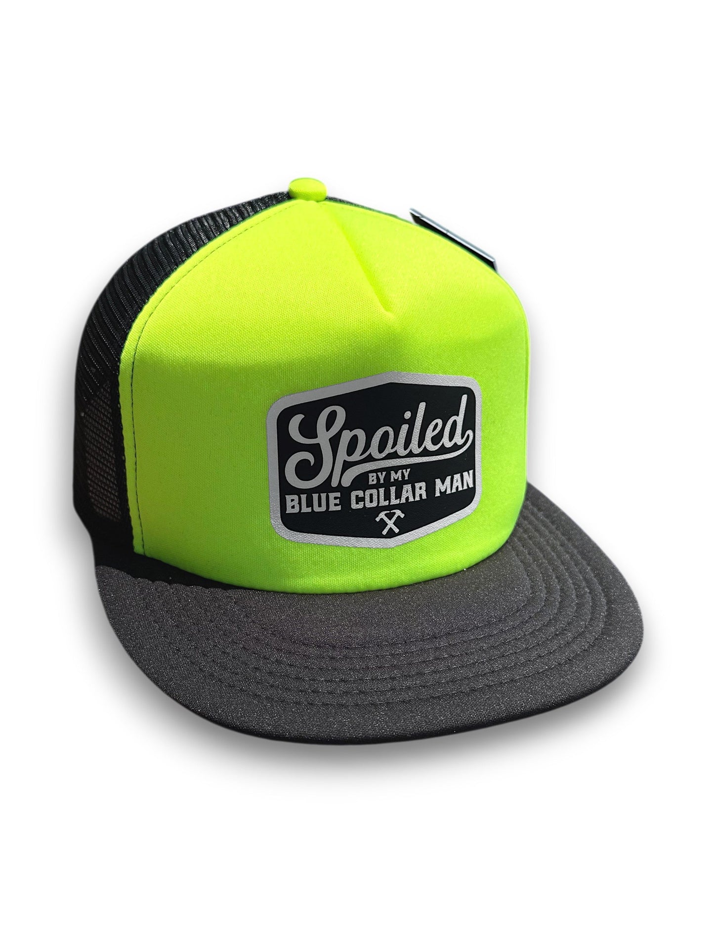 Spoiled By My Blue Collar Man Trucker Hat Collection by Luckless Outfitters