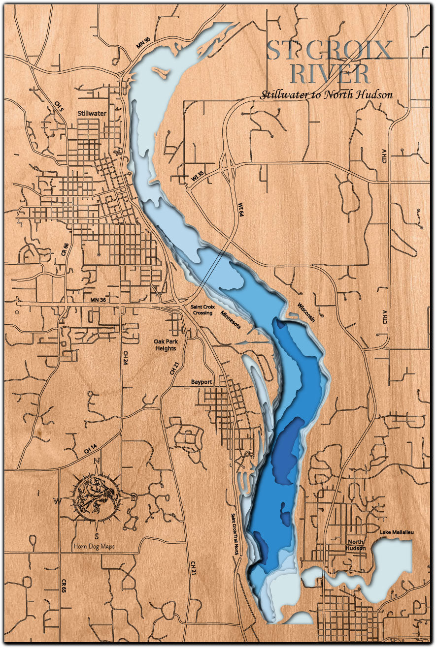 St. Croix River in Minnesota and Wisconsin - Stillwater to North Hudson