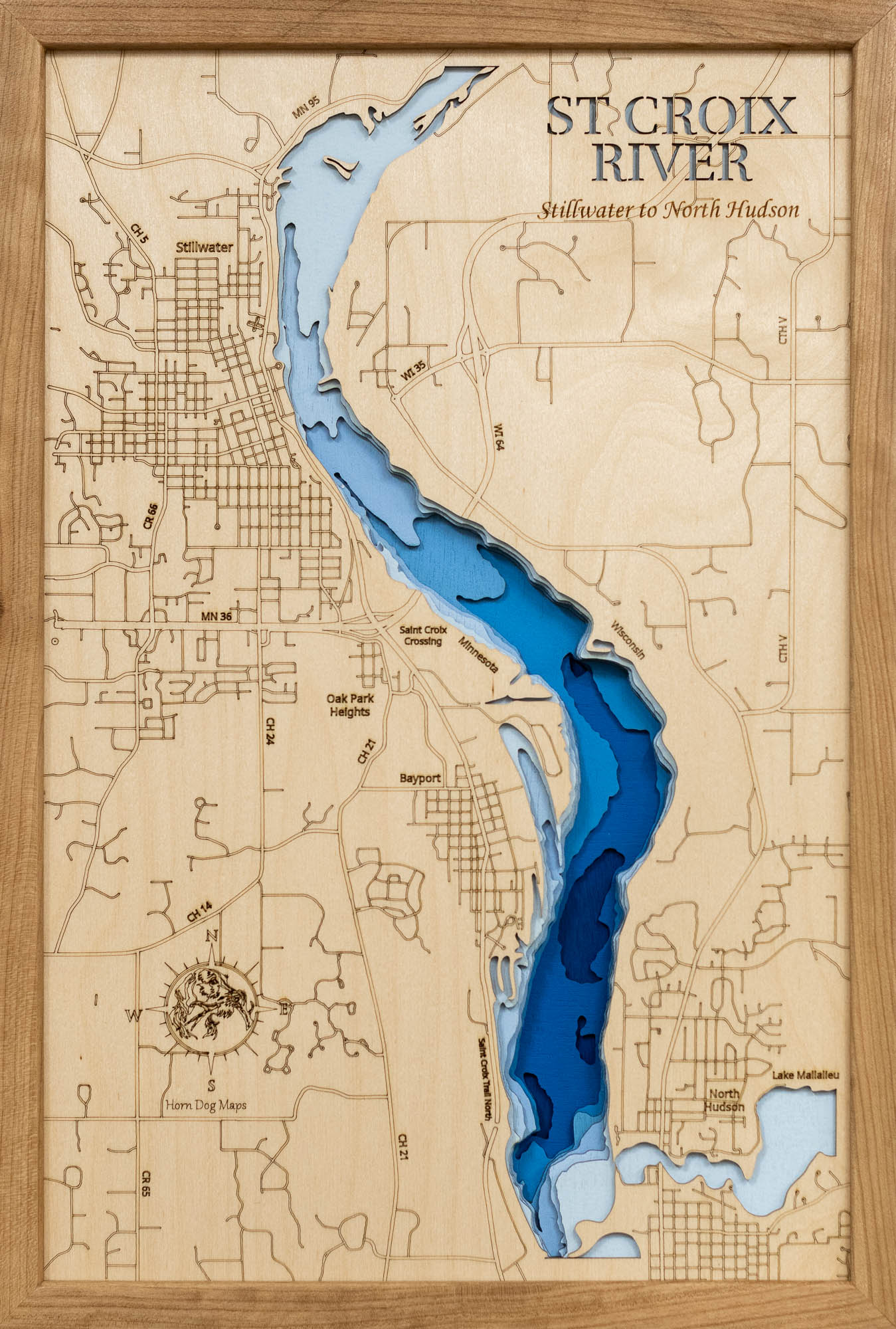 St. Croix River in Minnesota and Wisconsin - Stillwater to North Hudson