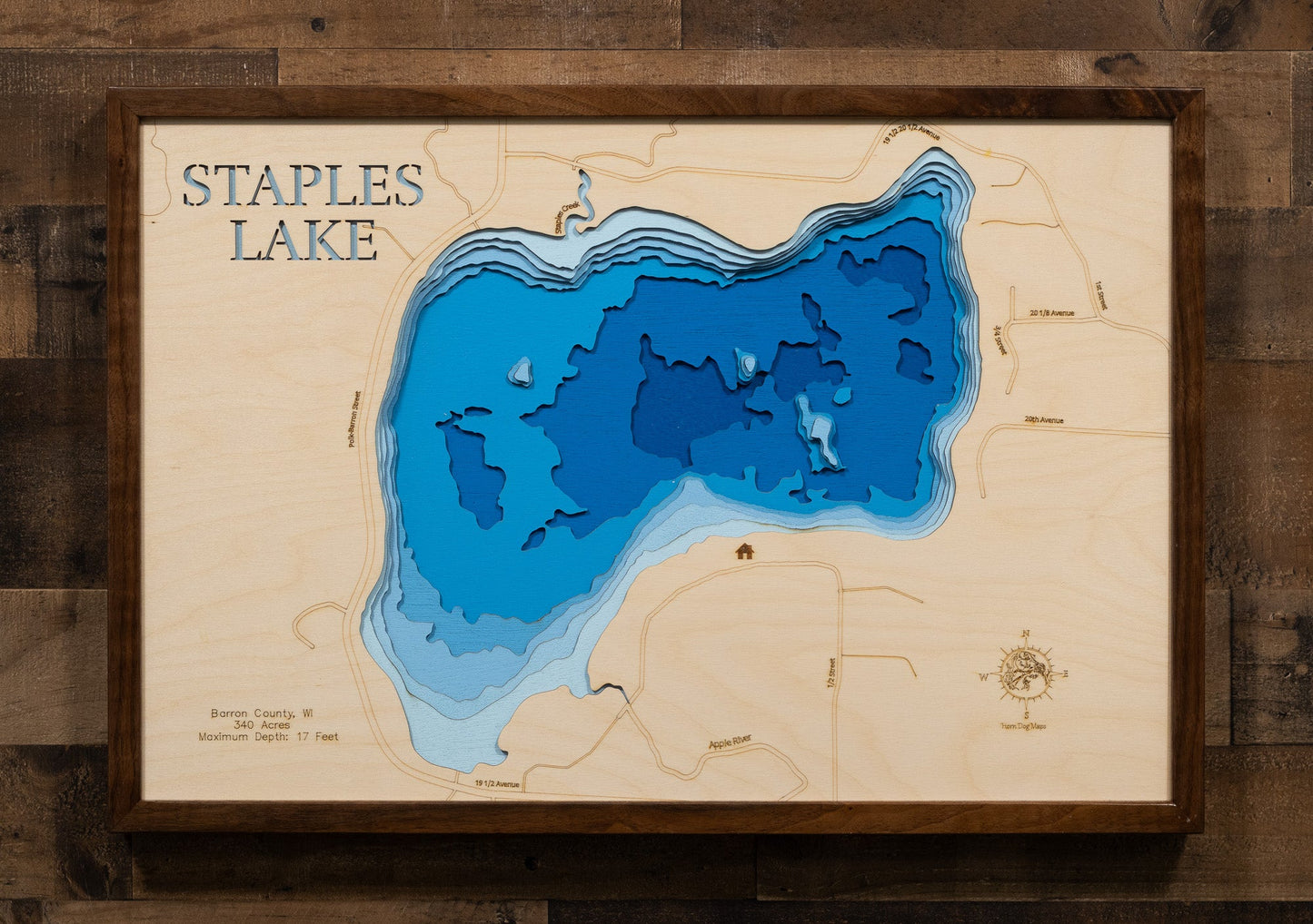 Staples Lake in Barron and Polk Counties, Wisconsin