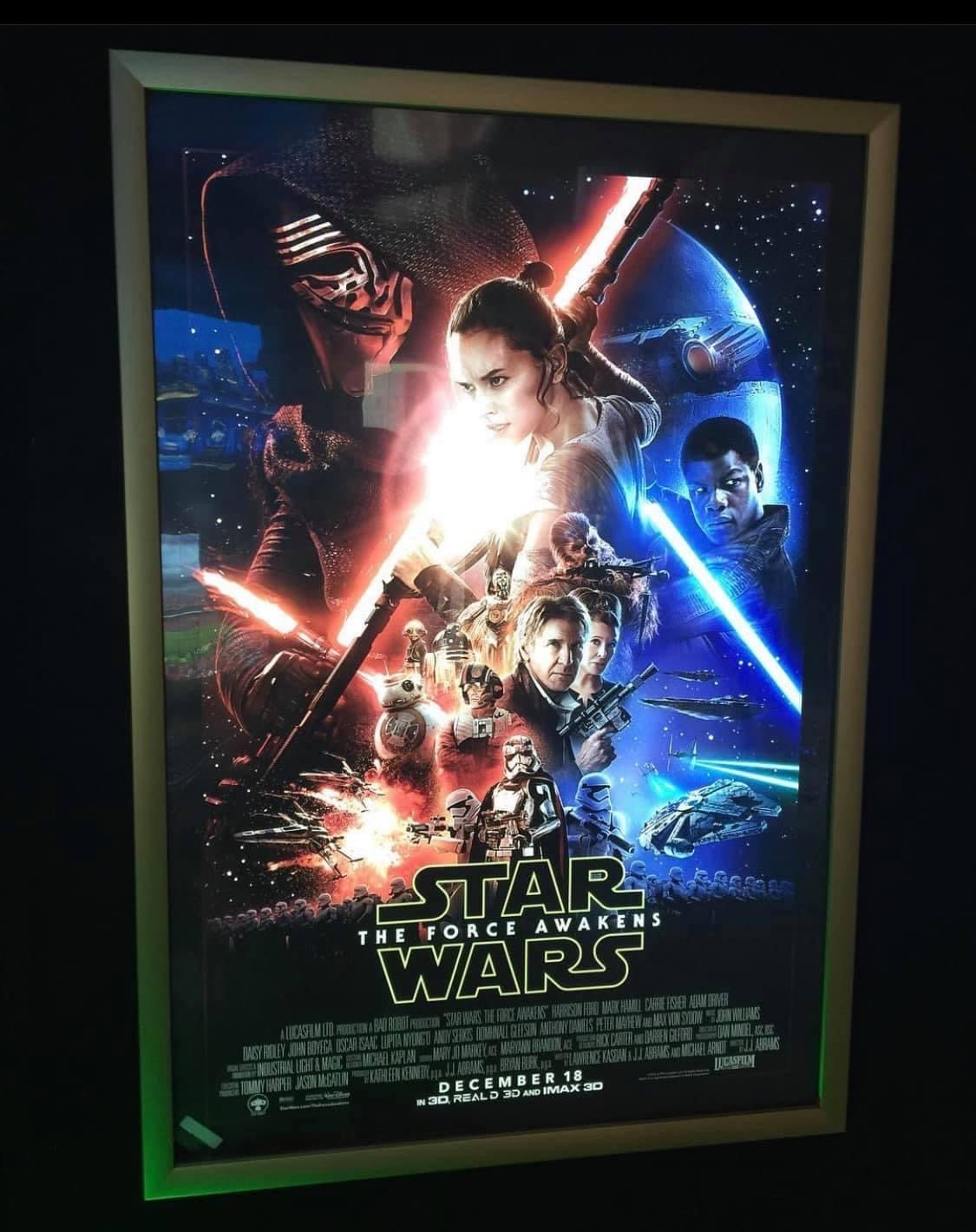 3-PACK Glowbox "World Famous" LED Poster Frames