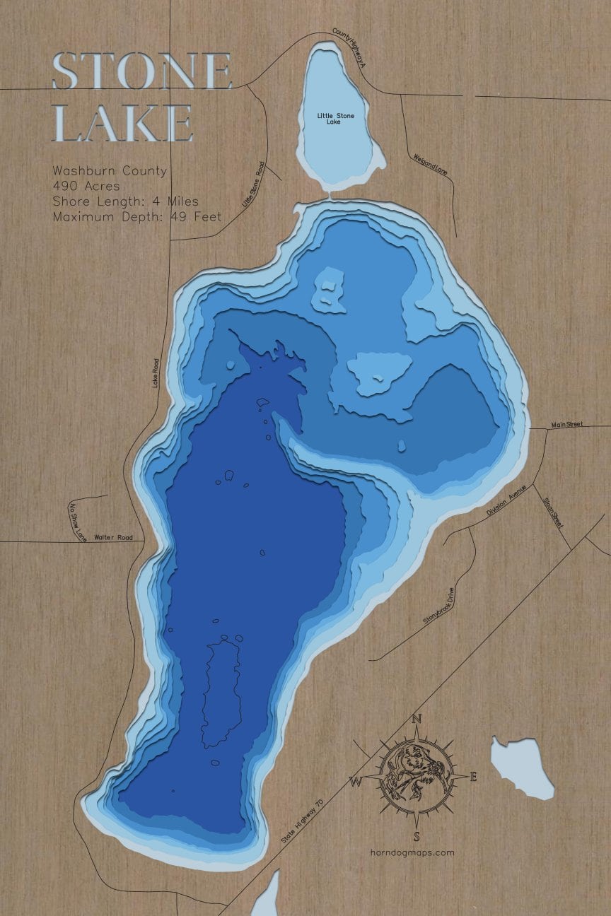 Long Lake in Stone Lake in Washburn County, Wisconsin
