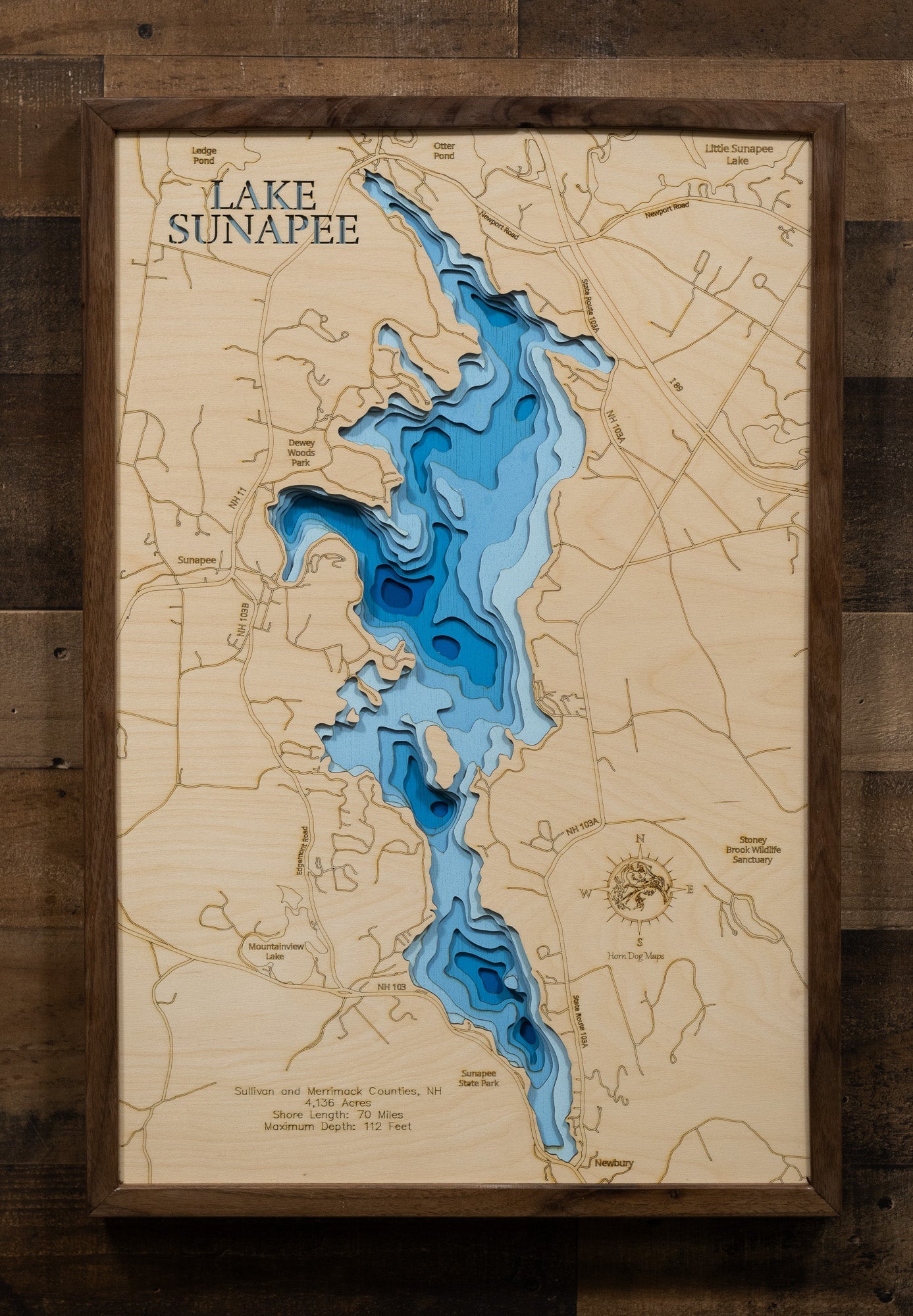 Lake Sunapee in Sullivan and Merrimack Counties, New Hampshire