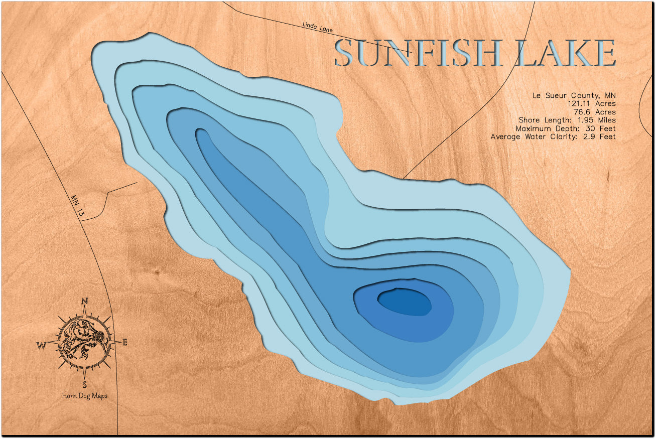 Sunfish Lake in Le Sueur County, Minnesota