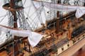 USS Constitution Large With Table Top Display Case