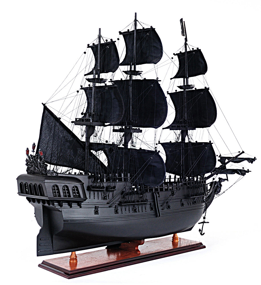 Black Pearl Pirate Ship Midsize With Display Case Front Open