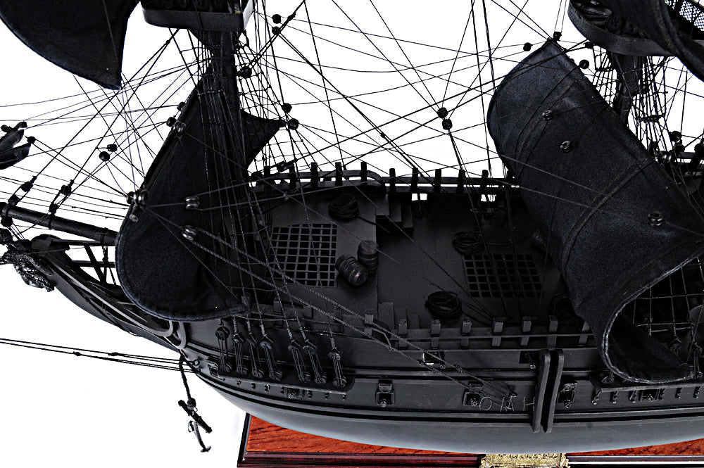Black Pearl Pirate Ship Midsize With Display Case Front Open
