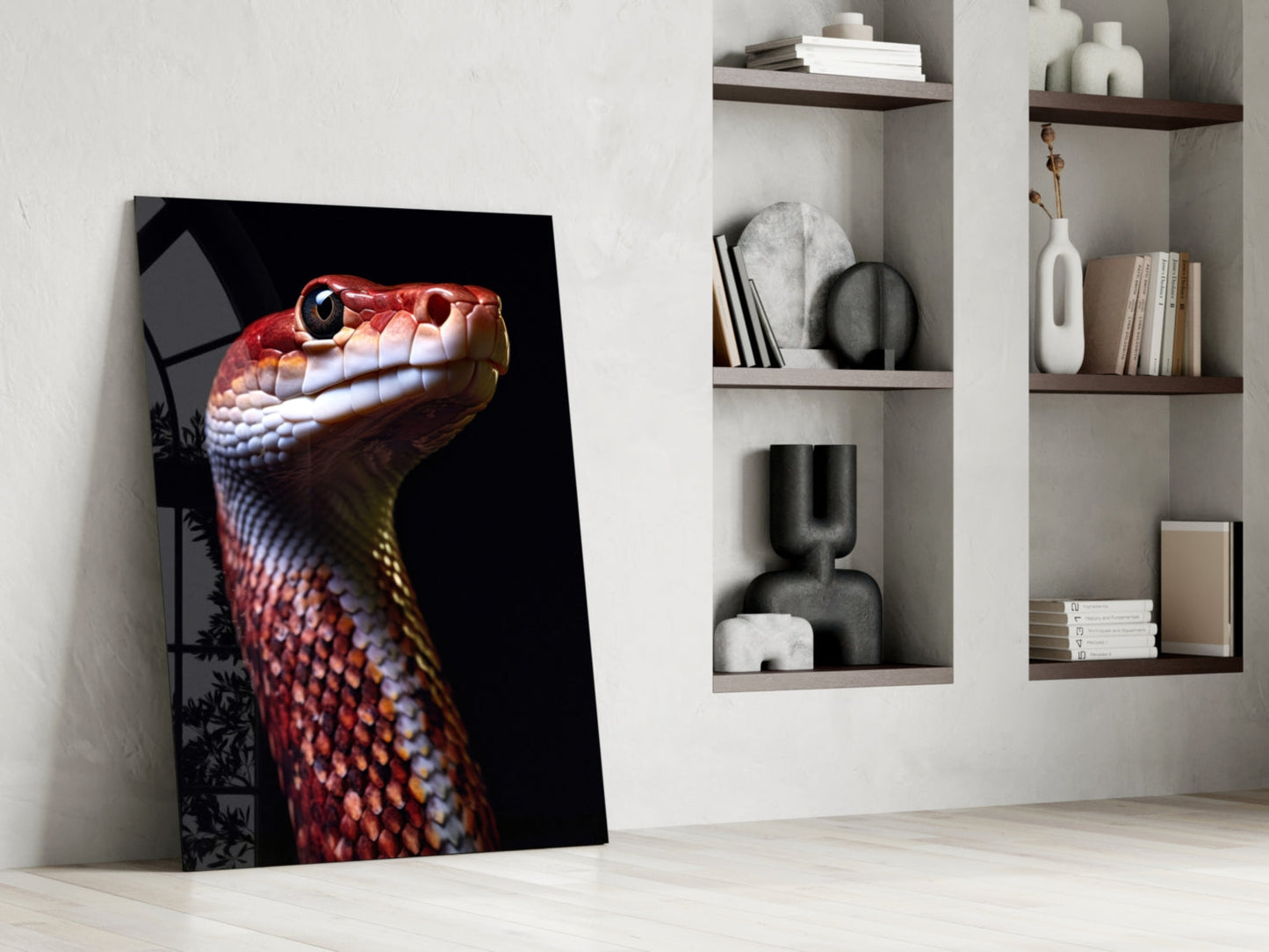 Eyes of the Fiery Serpent Glass Wall Art || Designer Collection
