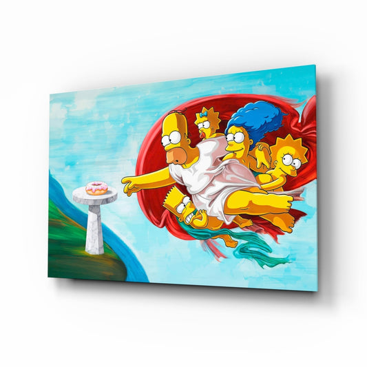 Homer's Genesis Glass Wall Art || Designer Collection