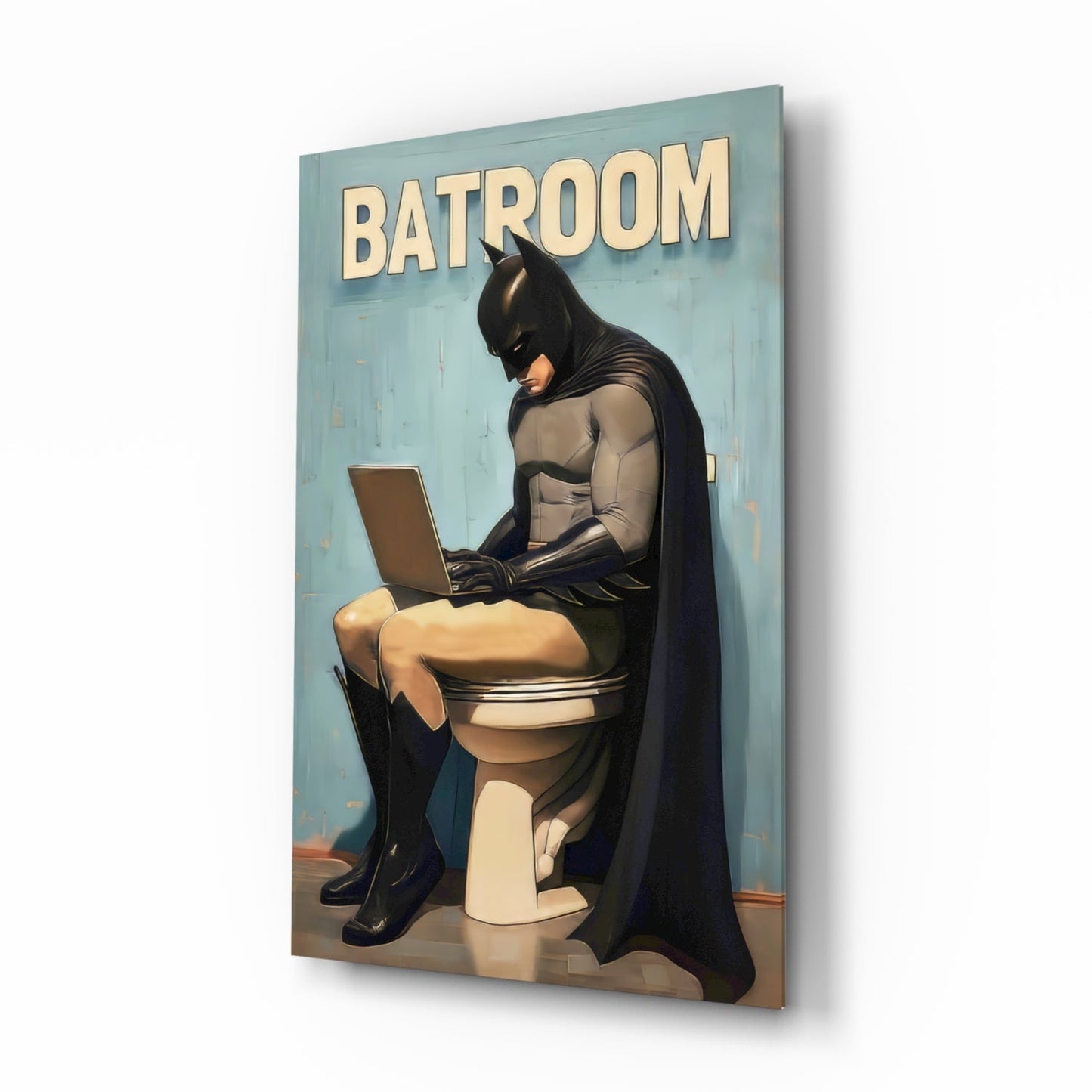 Batroom Glass Wall Art || Designer Collection
