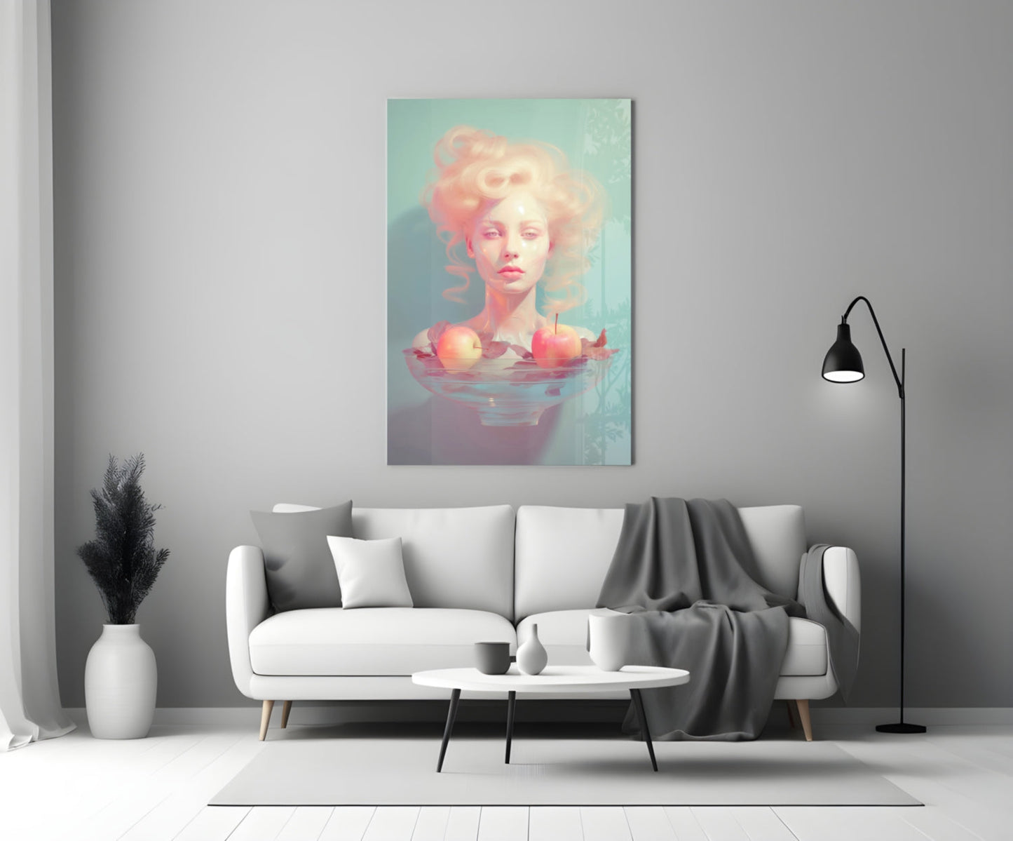Apple Tranquility Glass Wall Art || Designer Collection