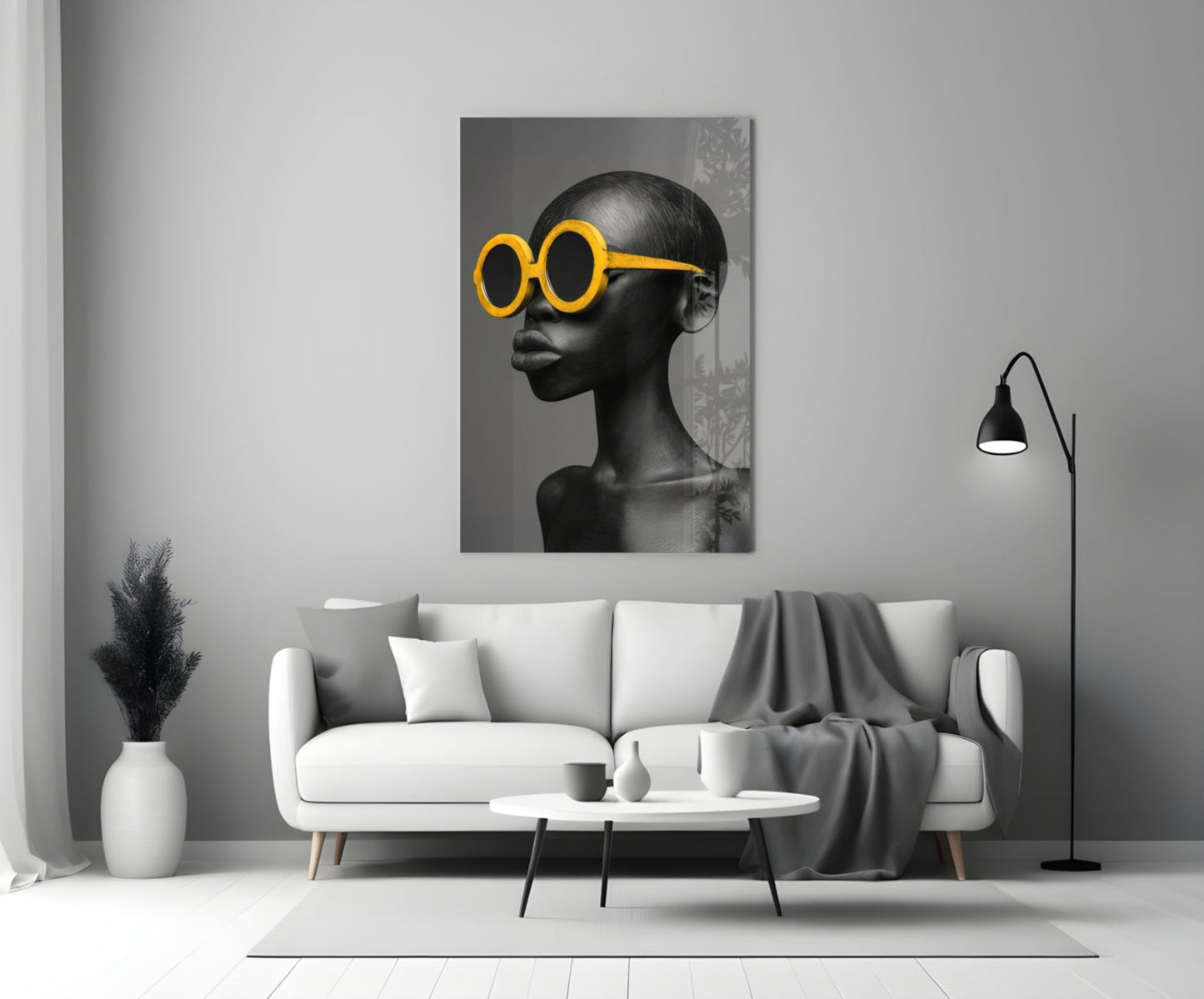 Faces of Colors Glass Wall Art || Designer Collection