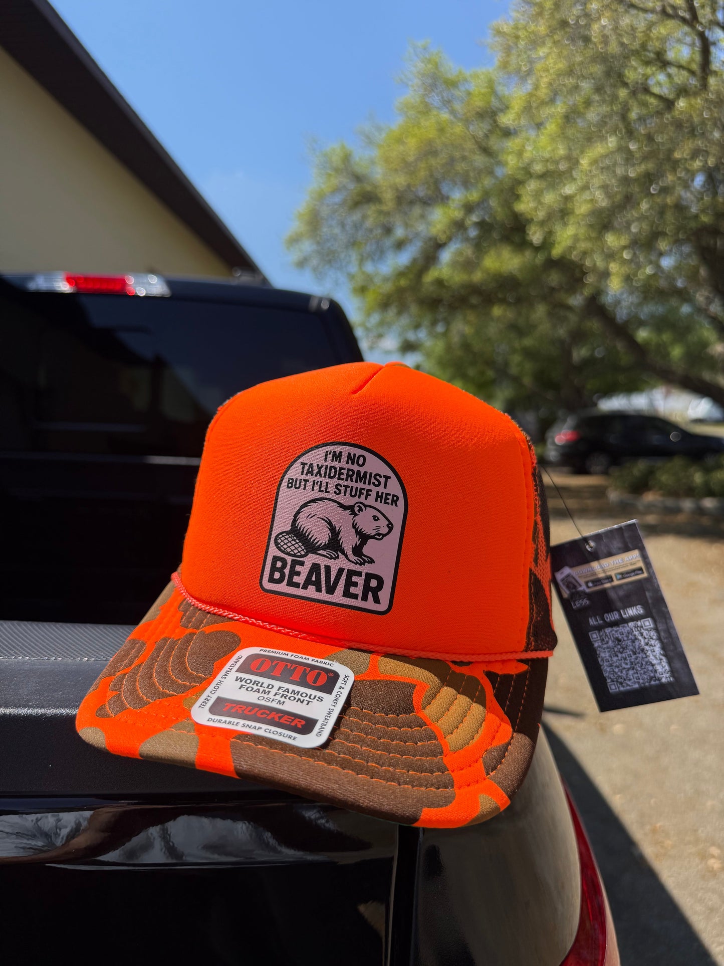 I'm No Taxidermist But I'll Stuff Her Beaver Camouflage Foam Snapback Trucker Hat for Men