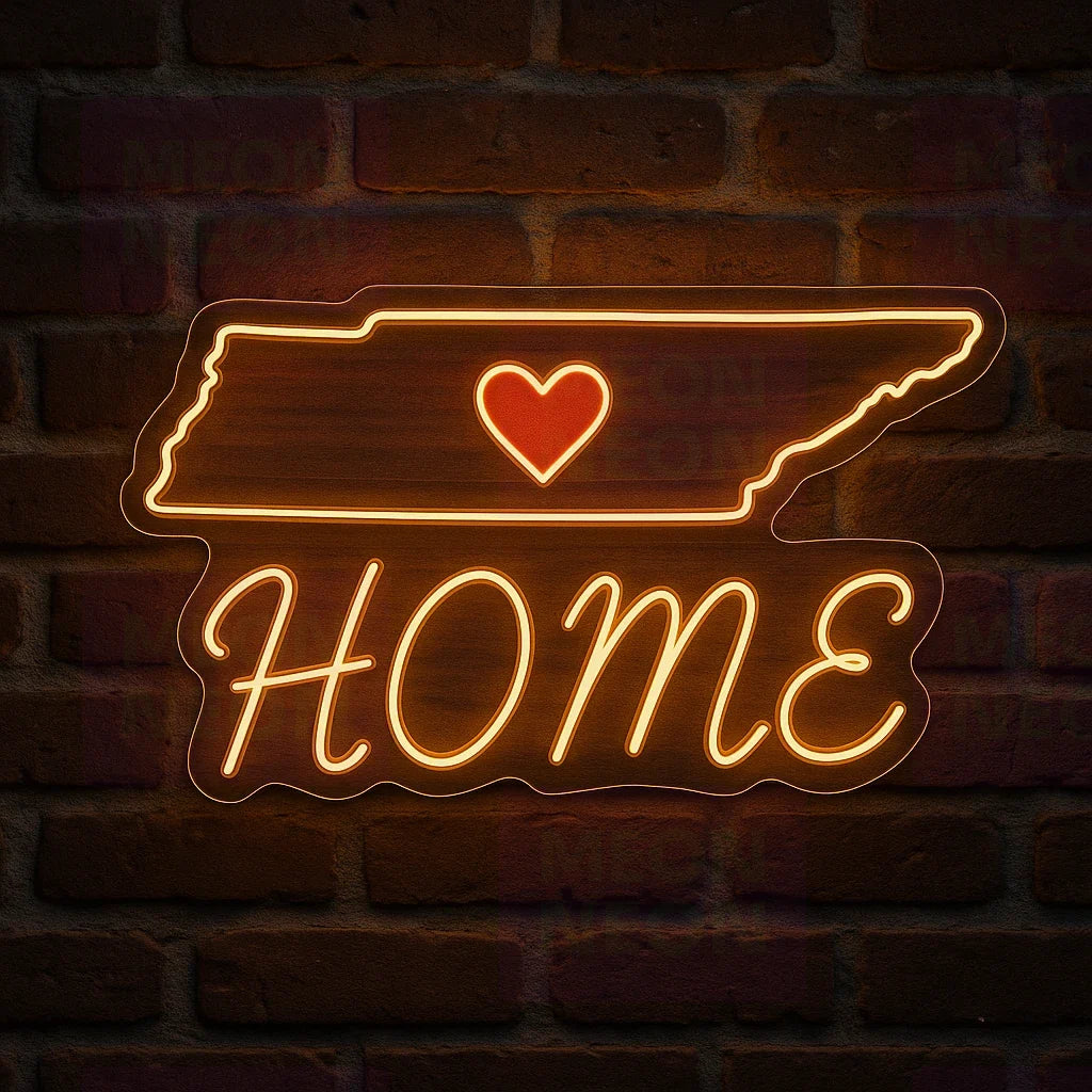 Tennessee Heart Home LED Neon Sign