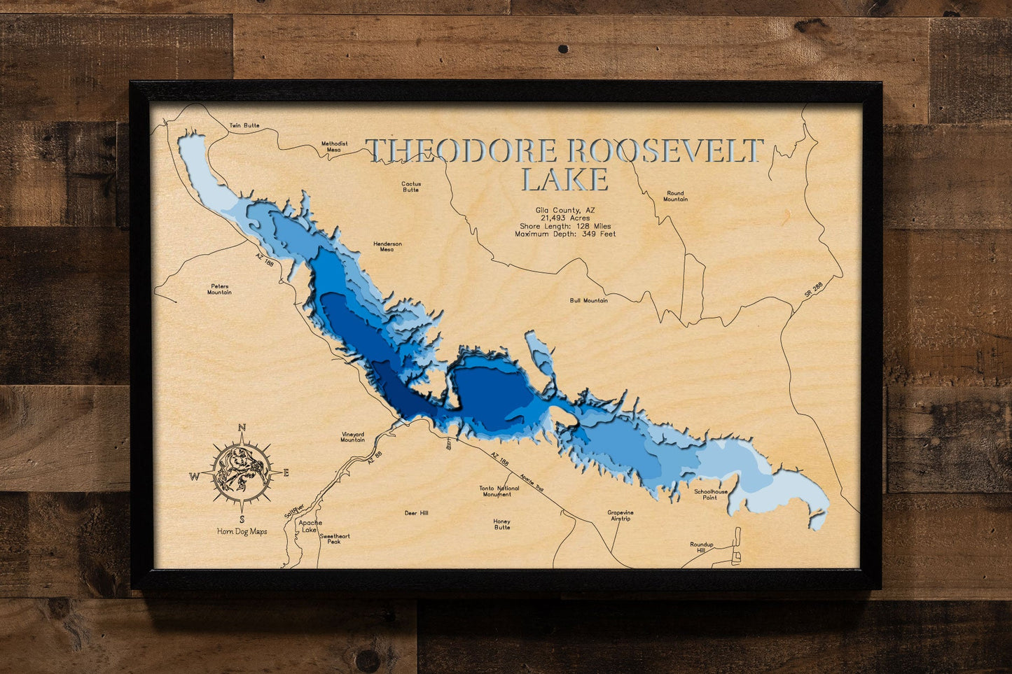 Theodore Roosevelt Lake in Gila County, Arizona